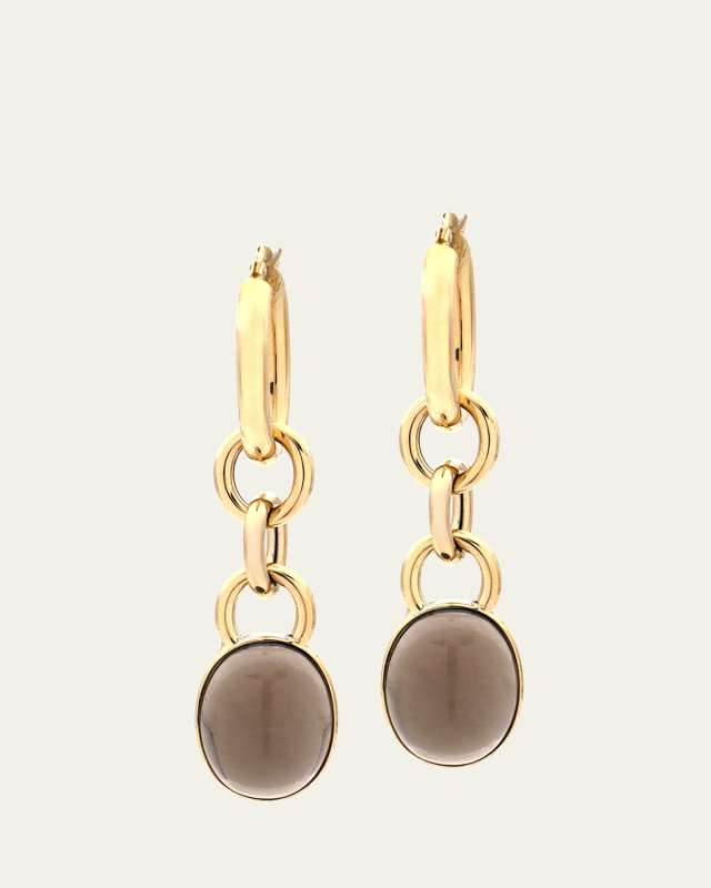 Mama 18K Yellow Gold Smokey Topaz Drop Earrings